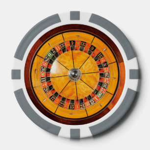 Klassische hölzerne Roulette-Rad-Poker-Chips Pokerchips