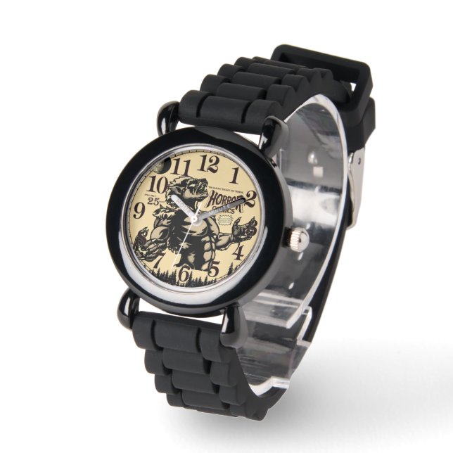 Klassische 'Horror-Comics'-Uhr Armbanduhr (Winkel)