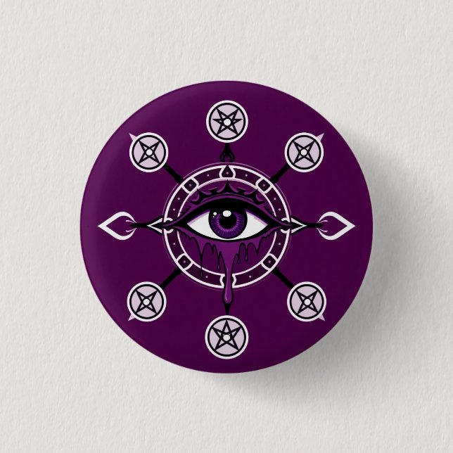 Klassische Horror-Spielkarten Button (Vorderseite)