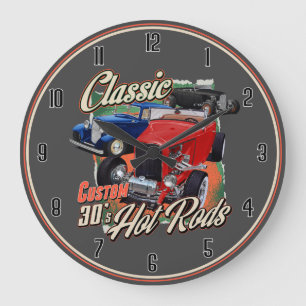Klassische Hot Rods Große Uhr