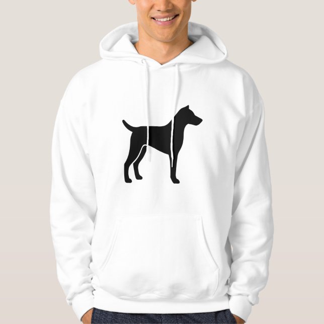 Klassische Hunde-Silhouette - Modernes Minimalisti Hoodie (Vorderseite)