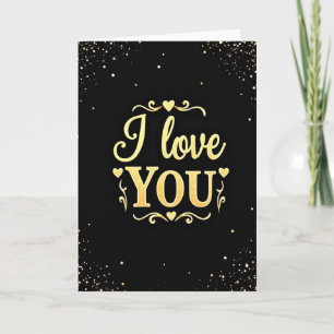Klassische I Love You Gold Card Karte