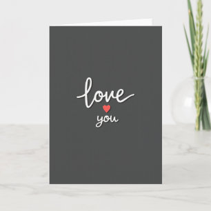 Klassische I Love You Grußkarte Karte