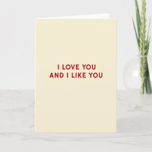 Klassische I Love You Matte Karte
