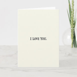Klassische I-Love-You-Serifen-Karte Karte