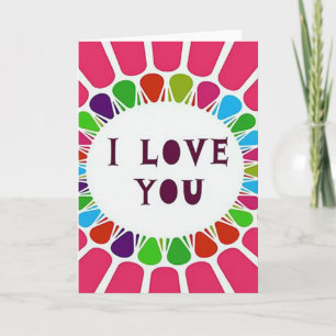 Klassische I Love You Überraschungskarte Karte