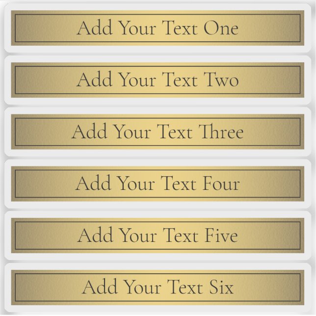 Klassische Imitate Gold 2 mit schwarzem Text Aufkleber (Vorderseite)