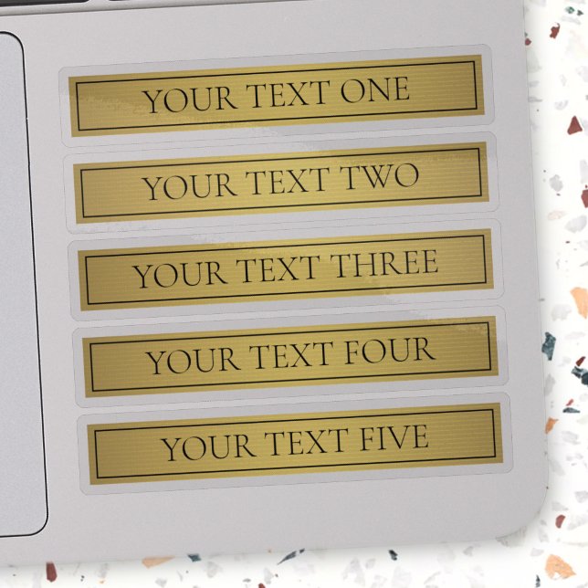 Klassische Imitate Gold mit schwarzem Text Aufkleber (Von Creator hochgeladen)