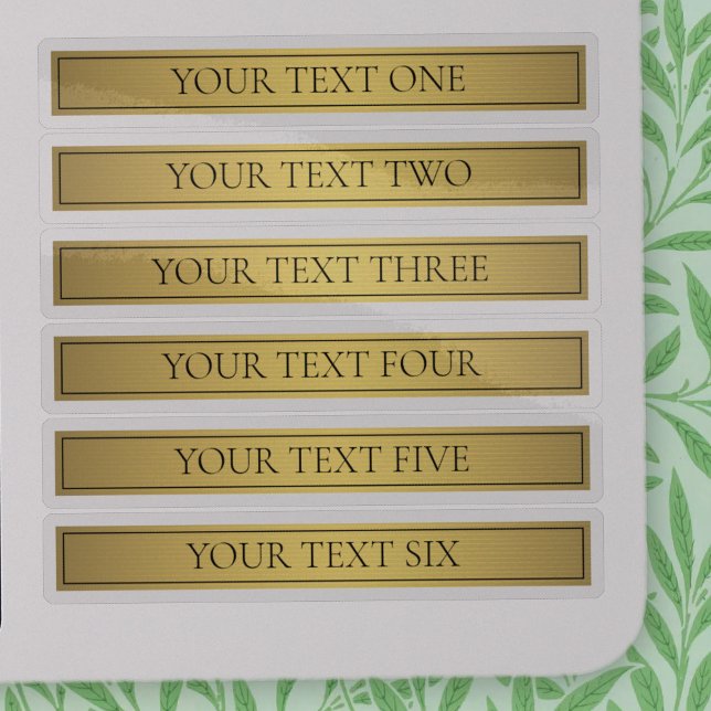 Klassische Imitate Gold mit schwarzem Text Aufkleber (Von Creator hochgeladen)