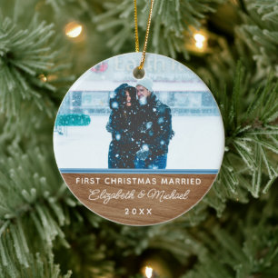 klassische Imitate Holz 1. Weihnachtsfeier Keramik Ornament