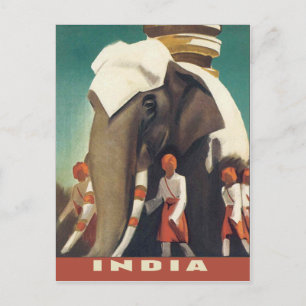 Klassische Indische Vintage-Poster-Illustration Postkarte