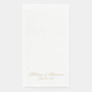 Klassische individuelle Namen mit Goldschrift dati Serviette