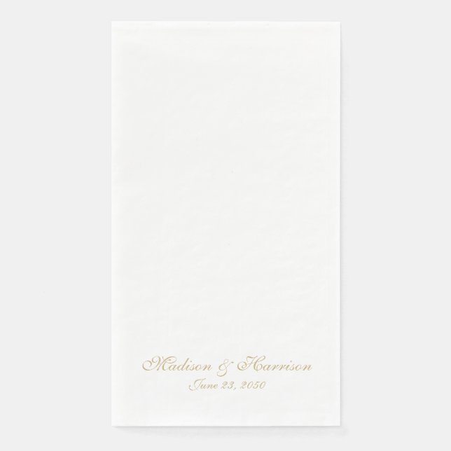 Klassische individuelle Namen mit Goldschrift dati Serviette (Vorderseite)