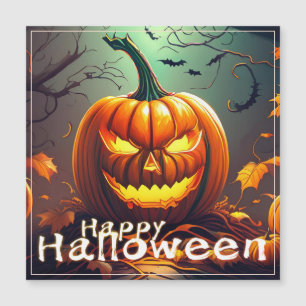 Klassische Jack-o-Lantern-Fledermäuse verdrehte Ba Magnetkarte