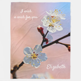 Klassische japanische Apricot-Blume Fleecedecke