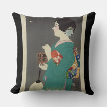 KLASSISCHE JAPANISCHE KUNST - PILLOW MIT ZWEI DESI