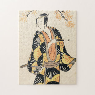 Klassische japanische legendäre Kriegerin Samurai  Puzzle