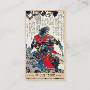 Klassische japanische legendäre Samurai-Krieger-Ku Visitenkarte