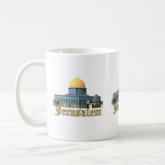 Klassische Jerusalem-Kuppel im Rock-Design Kaffeetasse (Links)