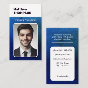 Klassische Jobsuche Minimalistischer Dunkler Ozean Visitenkarte