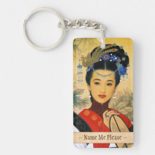 Klassische junge schöne chinesische Prinzessin Gu Schlüsselanhänger
