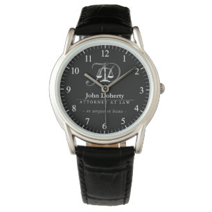 Klassische Justizskala Rechtsanwalt Armbanduhr
