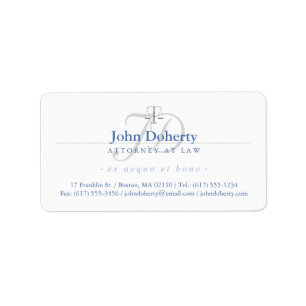 Klassische Justizskala   Rechtsanwältin Elegant Adressaufkleber