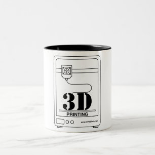 Klassische Kaffee-Tasse des Drucker-3D Zweifarbige Tasse