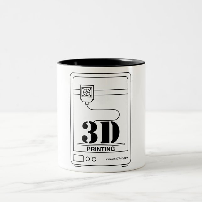 Klassische Kaffee-Tasse des Drucker-3D Zweifarbige Tasse (Mittel)