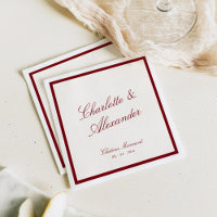 Klassische Kalligrafie Altes Geld Deep Red Wedding