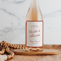 Klassische Kalligrafie Altes Geld Deep Red Wedding