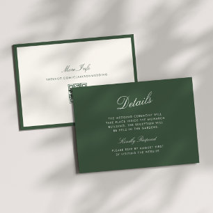 Klassische Kalligrafie Dark Sage Old Money Details Einladung