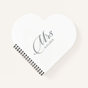 Klassische Kalligrafie-Hochzeit Chic Notizbuch