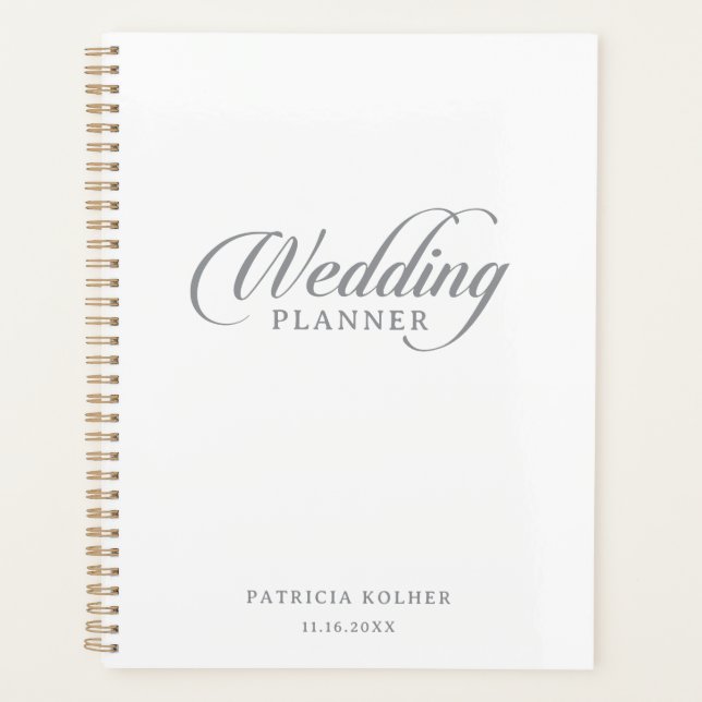 Klassische Kalligrafie-Hochzeitsplanung  Planer (Vorderseite)