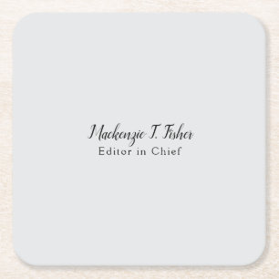 Klassische Kalligraphie Elegant Schlicht Einfach G Rechteckiger Pappuntersetzer