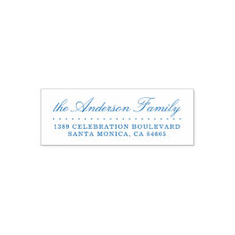 Klassische Kalligraphie Familienname und Rücksende Permastempel
