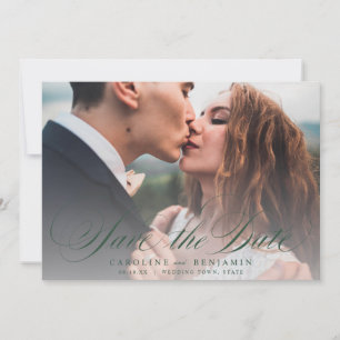 Klassische Kalligraphie Foto Hochzeit speichern da Save The Date