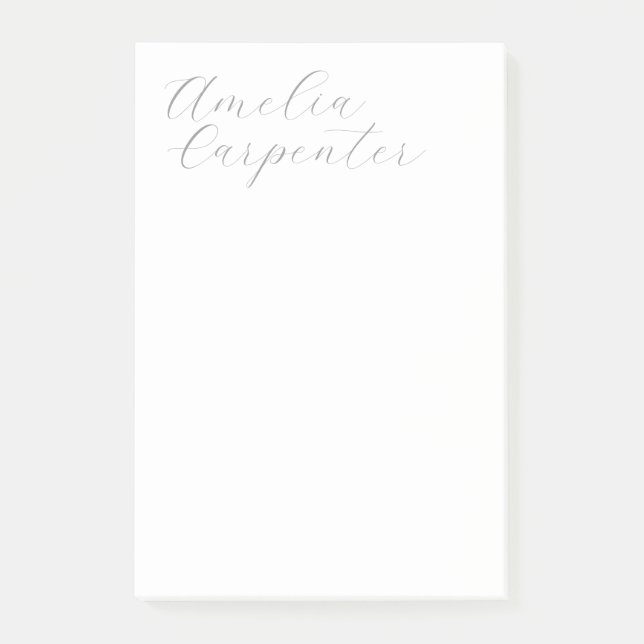 Klassische Kalligraphie Minimalistisch Beruflich Post-it Klebezettel (Vorderseite)