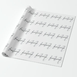 Klassische Kalligraphie-Monogramm beruflich Geschenkpapier