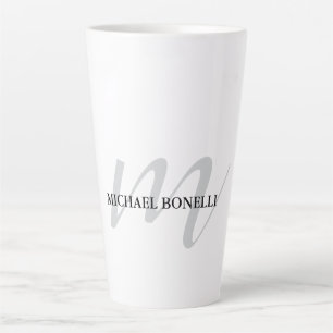 Klassische Kalligraphie-Monogramm beruflich Milchtasse