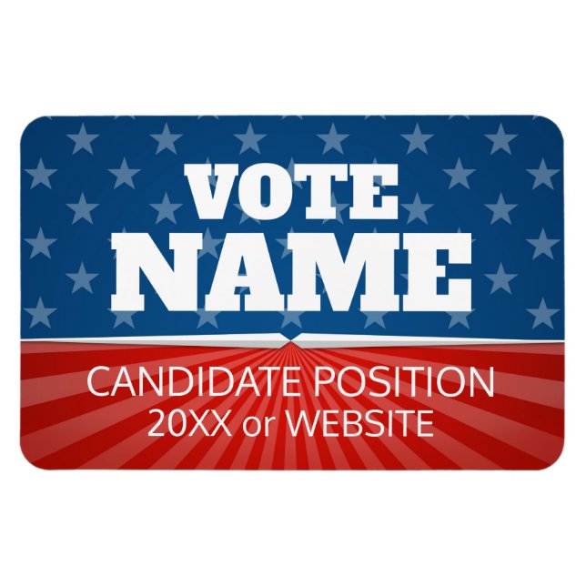 Klassische Kampagne - Sterne Streifen rot Magnet (Horizontal)