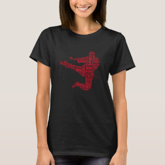 Klassische Karate-Kampfkunst-Wortwolke T-Shirt