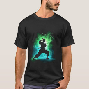 Klassische Karate-Kampfsport-Silhouette T-Shirt