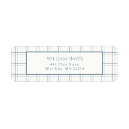 Klassische Karierte Muster Mens Blue Rücksendeadre