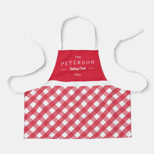 Klassische Karierte Personalisierte Kid-Schürze Schürze