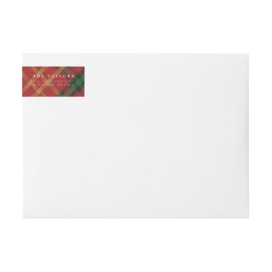 Klassische Karierte Weihnachtsfeier rund um das Ad