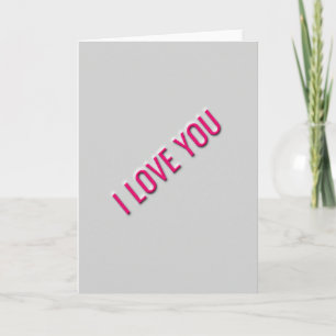 Klassische Karte mit geprägtem 'Ich liebe dich'