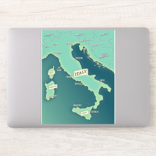Klassische Karte von Italien Aufkleber