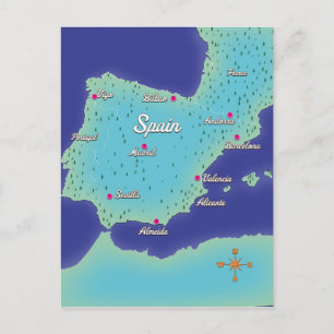 Klassische Karte von Spanien