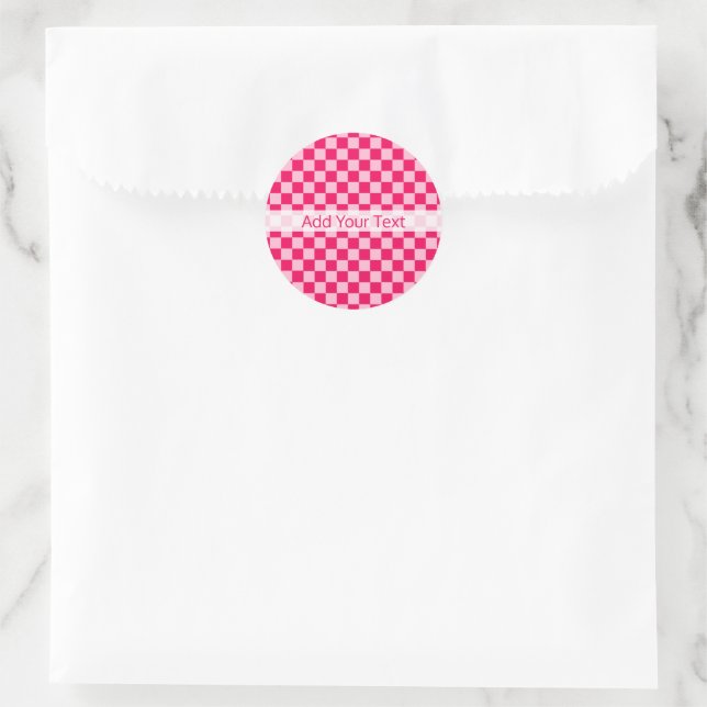 Klassische Karton mit rosa Kombination von STaylor Runder Aufkleber (Tasche)